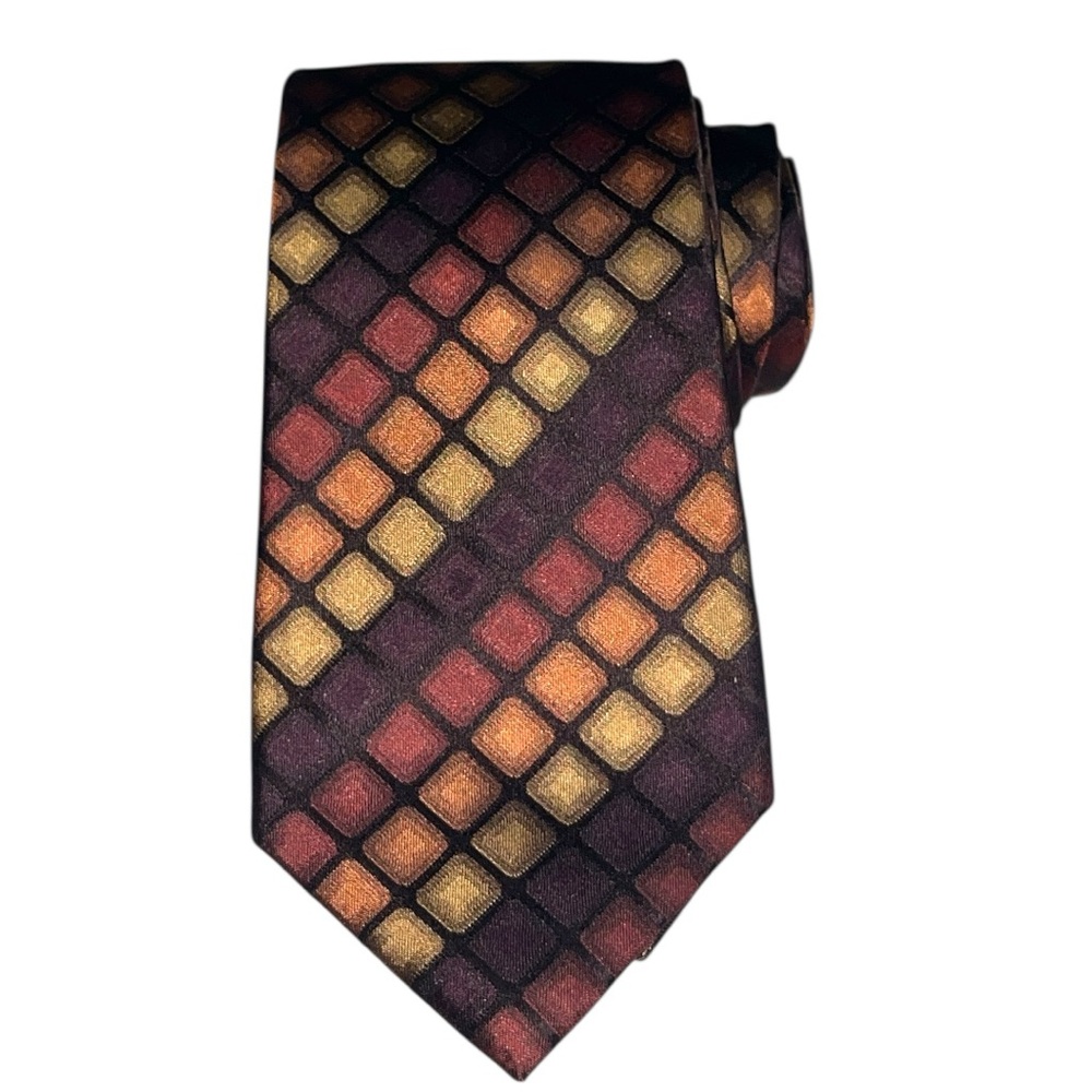 Van Heusen Geometric Square Silk Neck Tie